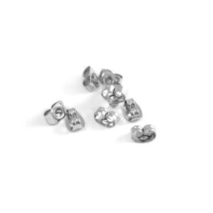 Stainless Steel Earring Scrollbacks 6x4mm (20 pieces)