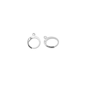 Stainless Steel Round Leverback Earring 12mm (4 pieces)