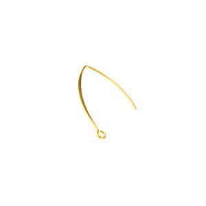 Stainless Steel Long Earring Hook 42x22mm - Gold Plated (2 pieces)