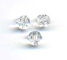 Round Beads 4mm Crystal (10 Per Pack)
