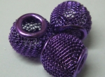 Wire Mesh Beads 10mmx12mm Purple