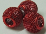 Wire Mesh Beads 10mmx12mm Red