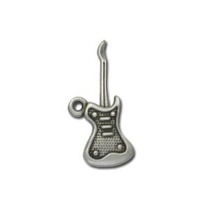 Electric Guitar Charm 30x12mm - Silver Plated (1 piece)